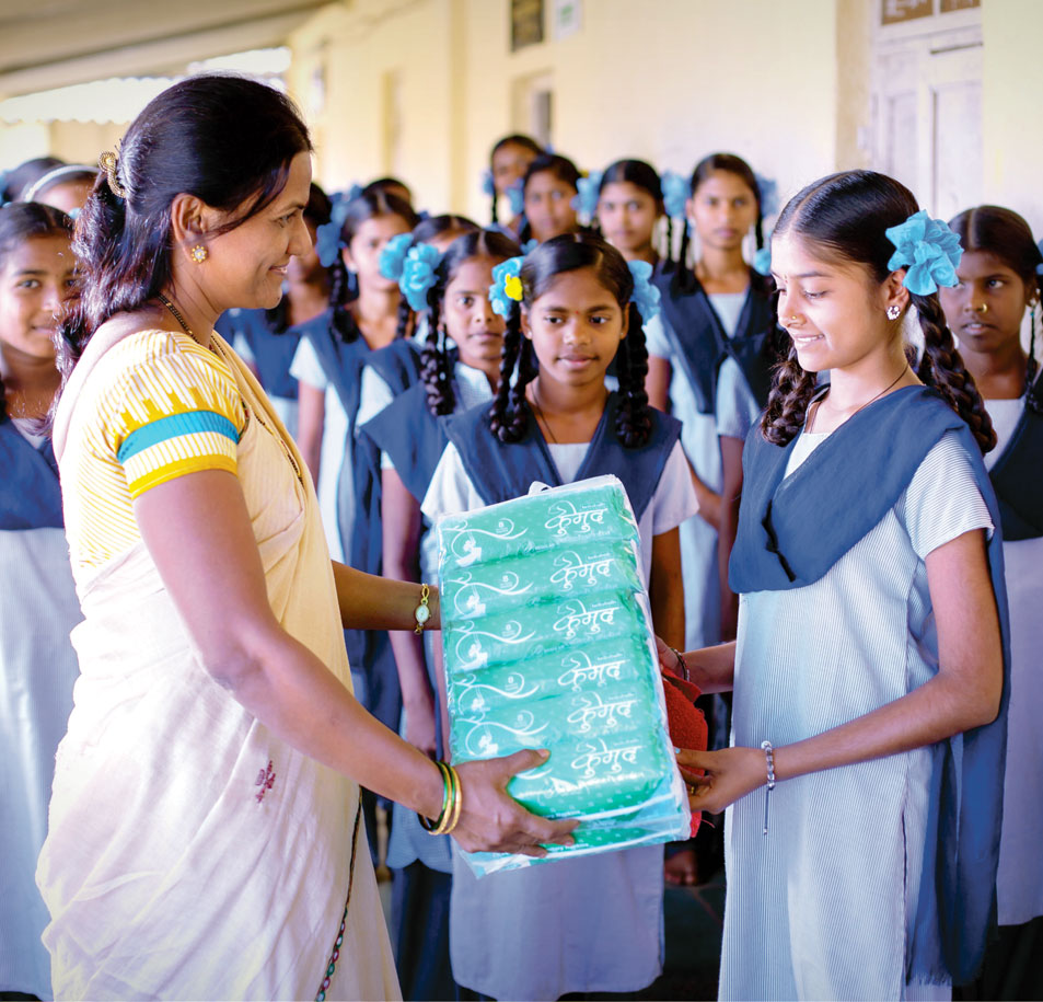 Free Distribution of Kumud- Sanitary Napkins to underprivileged women and school girls 
