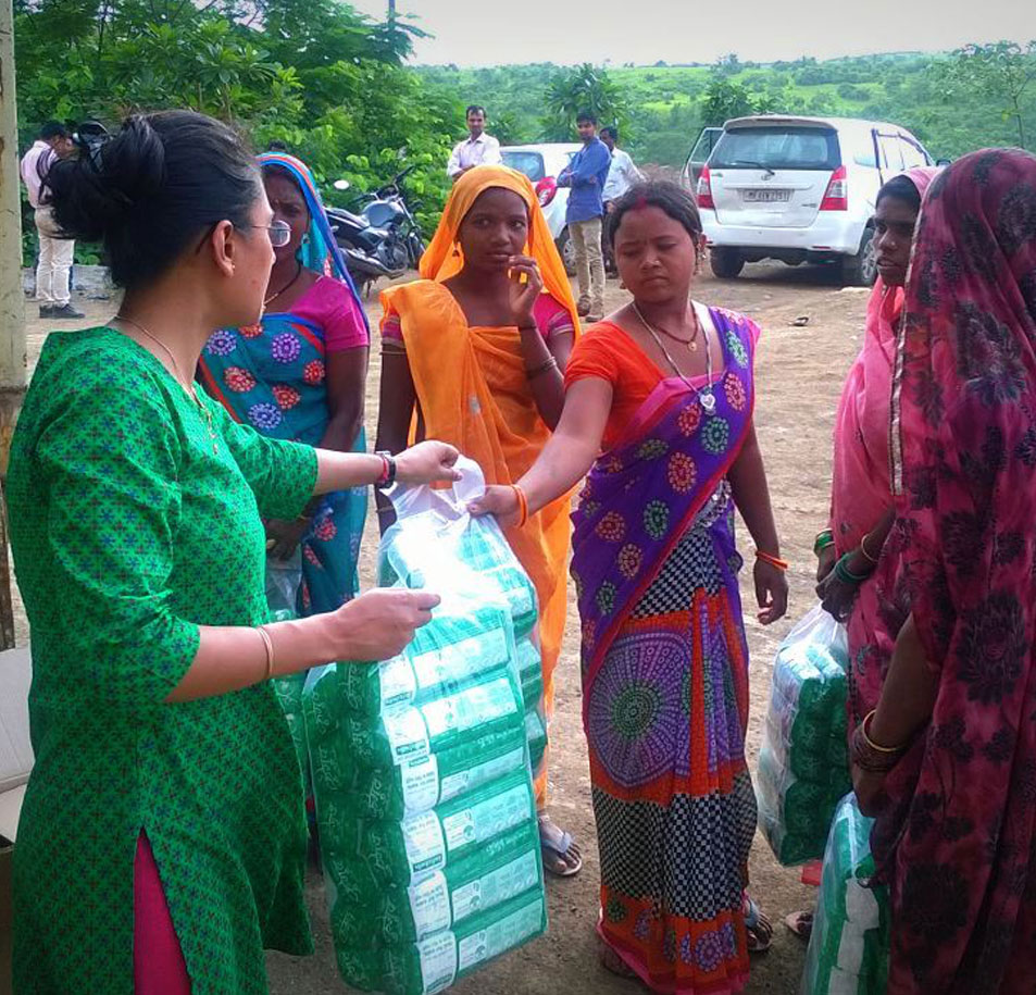 Free Distribution of Kumud- Sanitary Napkins to underprivileged women and school girls 